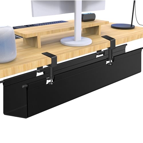 Bandeja Cables Escritorio, Acabado Flexible De La Mesa De GestióN De Cables Sin PerforacióN De 70cm, InstalacióN De Pinzas Sin PerforacióN, Impermeable Estable, Adecuada Para Oficinas Y Hogares