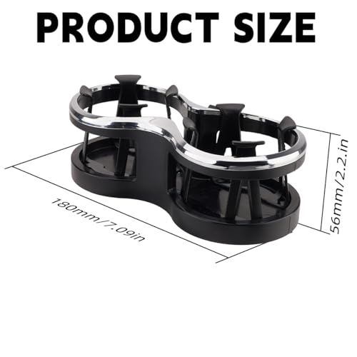 JESTOP Doppelter Becher Getränkehalter Wohnmobil für Citroen Relay FIAT Ducato 07-24, Autoablage Trinkflaschenhalter und neues Eisenblech