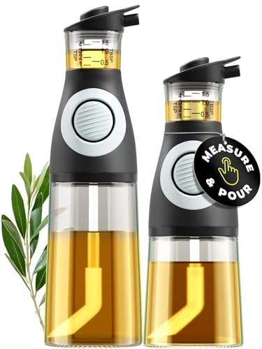 Belwares Oil and Vinegar Dispenser Set - Glass Olive Oil Cruet Bottles with Measuring Cup - Non-Drip Kitchen Dispenser for Cooking, Salad Dressing, and Meal Prep - 2 Dishwasher-Safe Containers - image 8