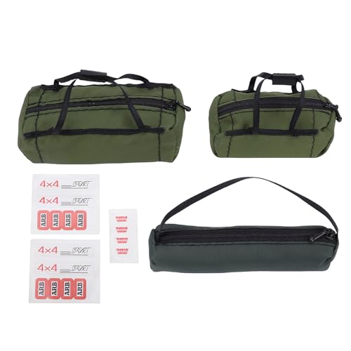Sac de toit RC 1/10 d'aventure : set de simulation vert pour sortie tout-terrain
