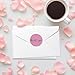 2 Roll Pink Thank You Stickers, 1.5 Inch Stickers for Small Business, Envelope Seal, Packaging, Thank You Cards, 500Pcs Each Roll