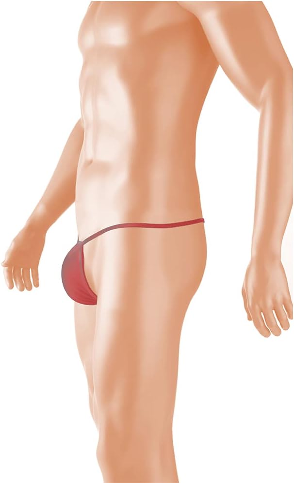 Mens Swimwear Underwear Hot Men Jockstrap Mesh Low Waist Comfortable Thongs Briefs (Size 26"-38") - Image 3