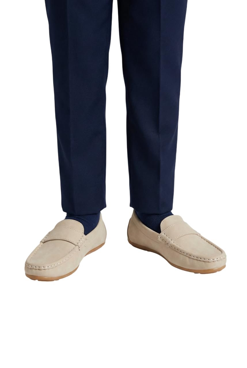 Mocassins à Enfiler en Faux Daim pour garçons, Chaussures Plates Classiques et décontractées pour Mariage