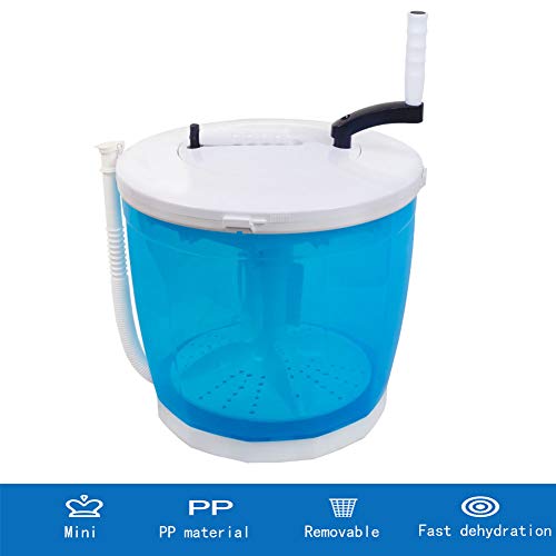 TINE Lavatrice Manuale Non Elettrica da 2,5 kg di Vestiti Manuali Portatili, Centrifuga, Lavatrici Manuale da Lavatrice/Asciugatrice da Banco per Picnic, Verdure, Calze, Scarpe,Vestiti Leggeri