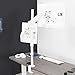 VIVO Dual Monitor Arm Extra Tall Mount for Screens up to 32 inches, Pneumatic Height Adjustment, Full Articulating Heavy Duty VESA Stand with Desk C-clamp and Grommet, White, STAND-V012KW