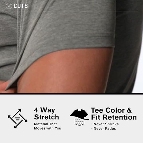 Clothing Men's Premium AO Crew Neck Casual Short Sleeve T-Shirt | Classic Split-Hem | PYCA Pro Soft Fabric4