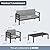 Raysfung Aluminum Patio Furniture Set, 4 Pieces Modern Conversation Set with Upgrade Cushion and Coffee Table, Outdoor Set Sectional Sofa for Garden