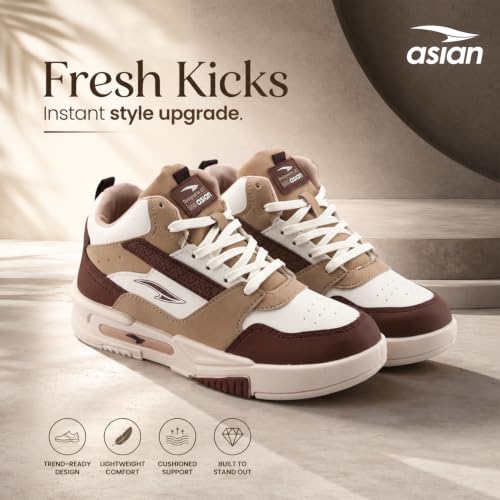 Image of ASIAN Men's MEXICO-11 Casual Sneaker Shoes with Synthetic Upper Lightweight Comfortable Mid Top Sneaker Shoes for Men's & Boy's