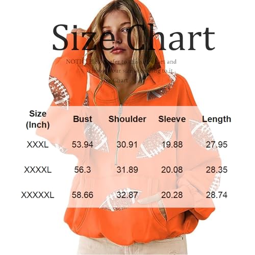 Game Day Sweatshirt Women Football Shirts Half Zip Pullover Fall Hoodies Fleece Sweater Sequin Top College Outfits2