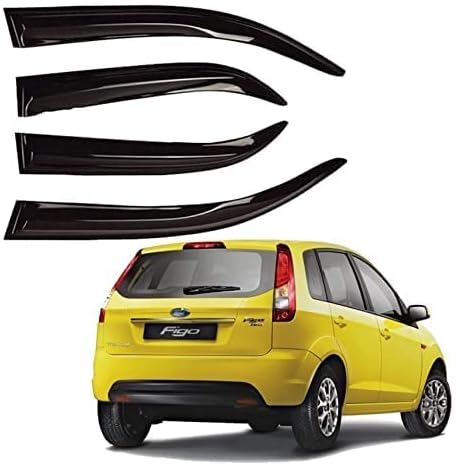 Premium Non-Breakable Car Window Door Visor/Rain Guard/Wind Deflector Compatible for (Figo (2010-2014))