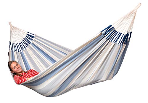 La Siesta Brisa Classic Hammock With Suspension Tree Straps, Handmade, Weather-Resistant, Tear-Resistant Hammock For Indoor & Outdoor Relaxation, Size-Double - Sea Salt #TOP1