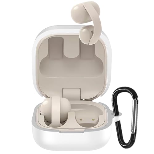 YAODLE For �\�j�[(SONY) WF-LC900 �p �P�[�X �Ή� LinkBuds Clip WF-LC900 �P�[�X �ϏՌ��� �h���h�o �y�ʏ��^ �����h�~ �����[�d�\ �j�����p �J���r�i�t��(�z���C�g)