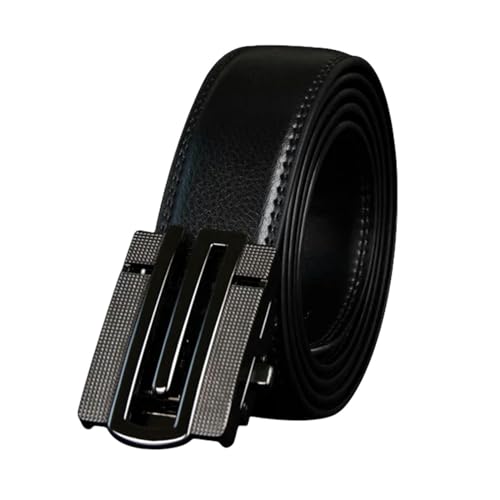 Ceinture en cuir pour homme cadeau élégant avec boucle automatique en métal pour mari et père