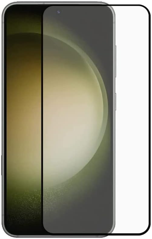 FitSmart 3D Arc Edge Full Screen Coverage Curved Edge to Edge Crystal HD Clear Tempered Glass for Samsung Galaxy S23 5G (6.1") - Black
