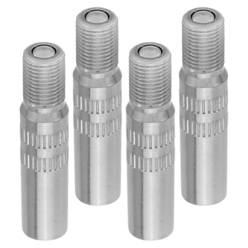 4 piezas tapas de válvula para neumáticos extensión de vástago cromadas de cobre para automóvil, motocicleta y bicicleta miniatura 1