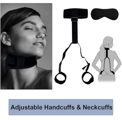 Jaynik BONDAGED ROPE CORD STRAPS031 Neck To Wrist Bondage Restraints Set Leg Spreader Bar thumb #1