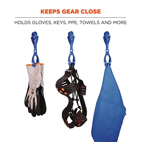 Image of Ergodyne Squids 3400 Glove Clip Holder with Dual Clips, Blue (Pack of 2)