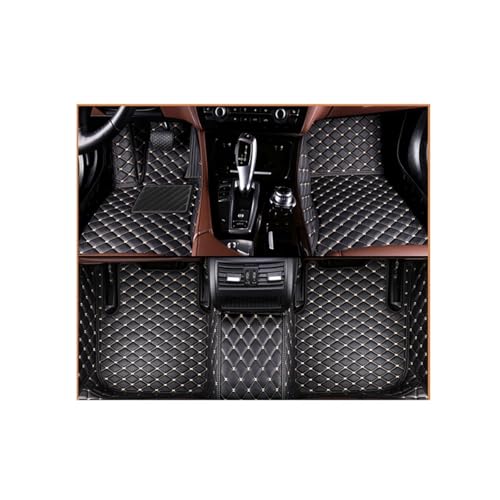 MCGFSDO AUDI A8/A8L 4人乗り 12気筒 2011 2012 2013 2014 2015 2016 2017年式対応 カーフロアマット フットパッド(Black-Beige)