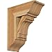 Ekena Millwork BKT0806X18X22MRC01RWR Merced Traditional Rough Sawn Bracket w/Offset Brace, Western Red Cedar