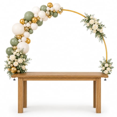 Arco decorativo de boda ajustable de metal con pinzas para soporte de globos y flores de mesa