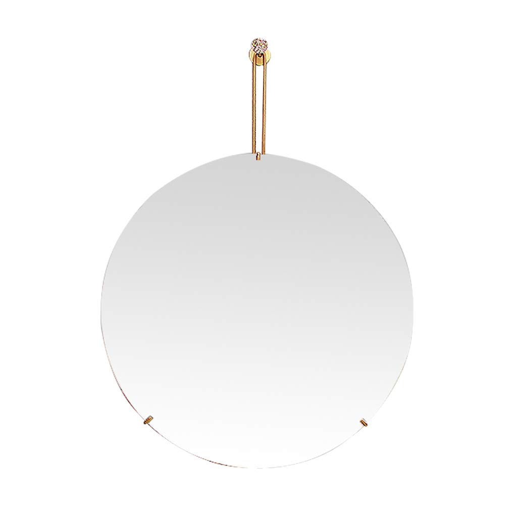 TYUHDUYUR Frameless Wall Mounted Vanity Mirror Bathroom Shaving/Make Up Mirror with Polished Edge Oversize Decorative Mirror for Hallway Living Room Diameter 50CM