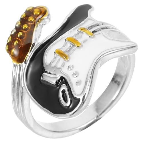 Ipetboom Bague Réglable Guitare Punk Pour Homme Anneau Doigt Élégant Rock Accessoire Mode Musique