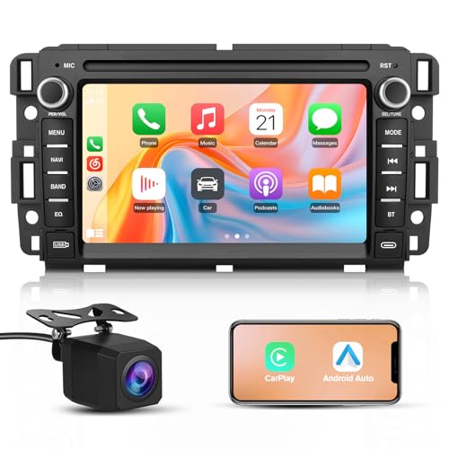 2G+64G Car Radio Stereo for Chevy Silverado GMC Sierra 2007-2013, Android 13 with CarPlay Android Auto Bluetooth GPS Navigation Touch Screen Head Unit, 7 Inch IPS Screen