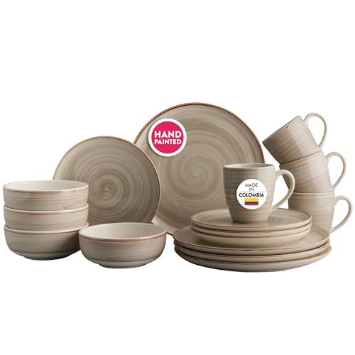 Vajilla Corona Caoba Gris