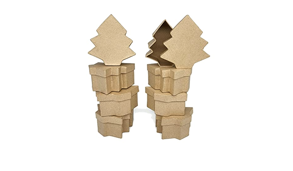 Paper mache christmas tree box Outlet