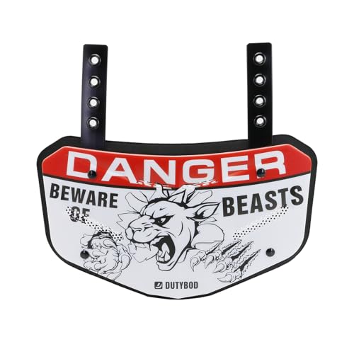 DUTYBOD Football Back Plate-Rear Protector Lower Back Pads for Football Players Football Back Plates with Vents Back Flaps Low Back Pad Protection for Youth & Adult (White)