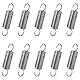 GUNGY Zugfedern mit Haken Edelstahl Zugfeder Spannfeder 40mm Außendurchmesser 10mm Drahtdurchmesser 1,1 mm Hakenwinkel 90 Grad Maximale Zugkraft 2,4kg 1,1x10x40mm 10Stück