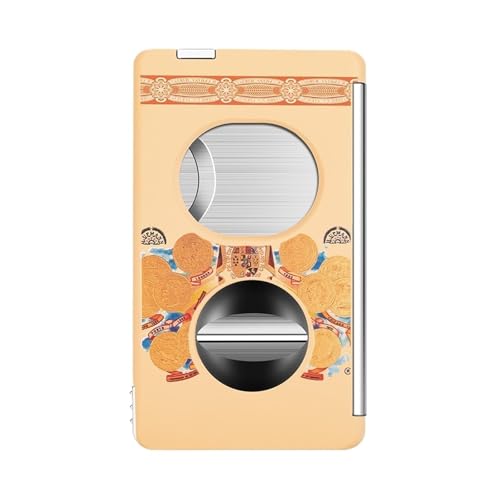 VYSLZ Cigarrskärare, V-skuren giljotin med stansare, kubanskt mönstrat metall manuellt fickverktyg (A)