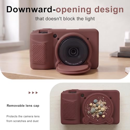Funda de silicona para cámara Ricoh GR IV, marrón miniatura 6