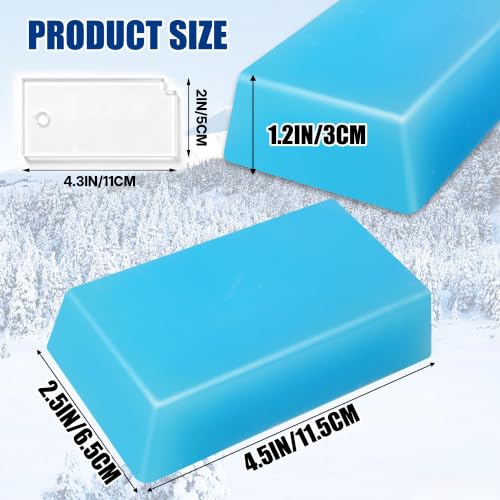 SFNSM Snowboard and Ski Wax, Ski and Snowboard Racing Wax Universal Snow Block Wax Snowboarding Wax for Protecting The Ski and Snowboard Accessories(2 Pack, Blue)