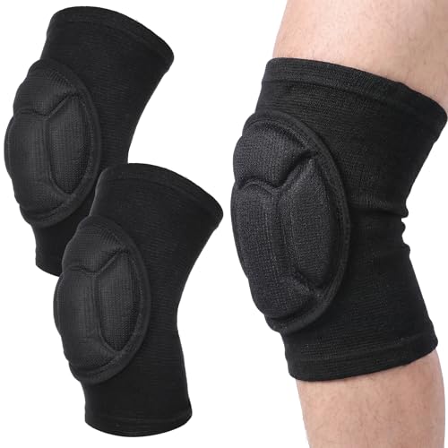 FdcLixuvol 1 Pairs Knee Protector, Black Volleyball Knee Pads Men