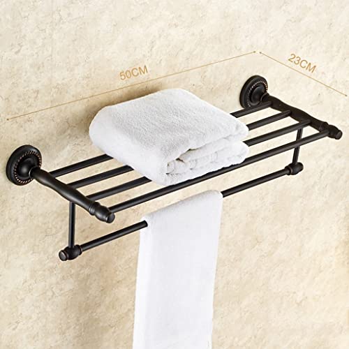 Porte-serviettes mural cuivre 50 cm rangement salle de bain durable et compact - 5