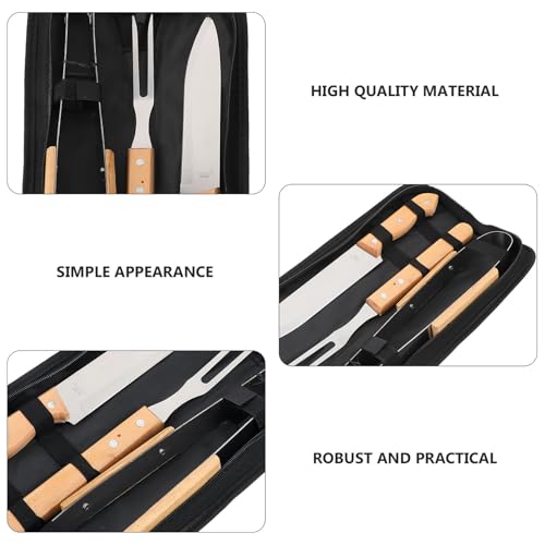 Set de 3 herramientas para parrilla de acero inoxidable con estuche miniatura 7