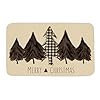 ONWAY Christmas Trees Door Mat Seasonal Winter Happy Holiday Farmhouse Black Tree Doormat Kitchen Low Profile Floor Rug Switch Mat for Home Decor Indoor Outdoor 29 x 17 Inch