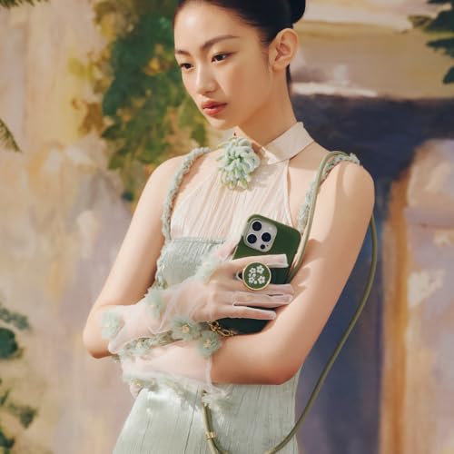 Image of PopSockets Crossbody Phone Strap & Lanyard, Green - Eucalyptus