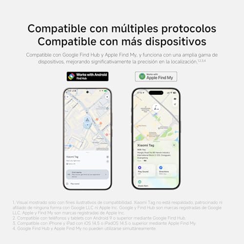 Miniatura 3 de Xiaomi Smart Tag, Compatible con Apple Find My y Google Android Find Hub, localizador, buscador para Equipaje/Bolsos/Carteras/Mascotas, IP67, batería con más de 1 año de autonomía, Pack de 1