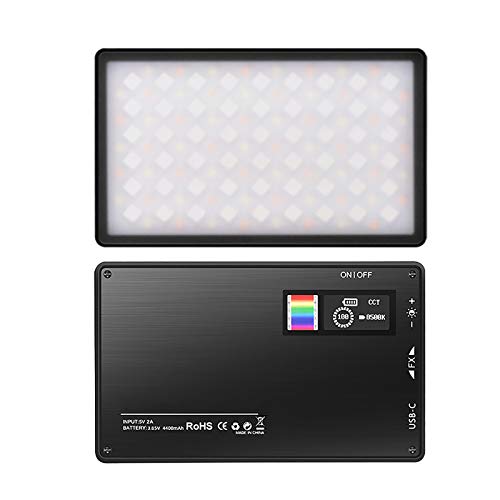 YanFeng RGB-Videoleuchte, LED-Videoleuchte für Kamera Langlebige RGB-Videoleuchte, über USB wiederaufladbar