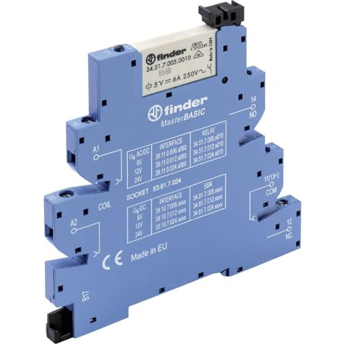 Finder Masterbasic 391100240060 Elektromechanisches Koppelrelais, AgNi, Schraubklemmen