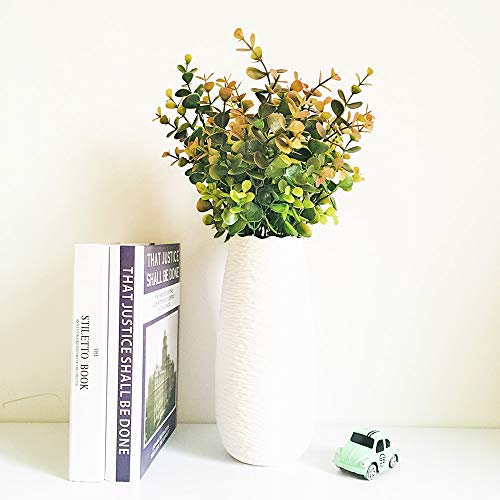 Wellindecor 4 Pcs Artificial Eucalyptus Leaves Spray Faux Silver Dollar Eucalyptus Plant Eucalypus Stems For Jungle Theme Party Wedding Courtyard Garden Outdoor Decoration,Two Colors #TOP3