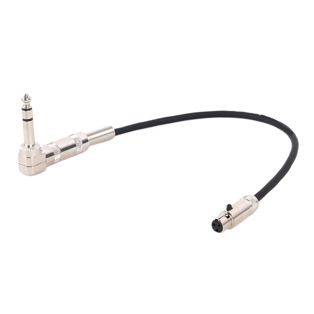 3-pinowy mi ni XLR do 6,35 mm 1/4 TRS gitara basowa instrument kabel kieszonkowy bezprzewodowy system mikrofonowy przewód przewodowy (czarny, F, 20 m)