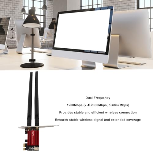 Tarjeta WiFi Bluetooth 4.0 de doble banda PCI-E 1200Mbps 7260AC Pro para PC 2