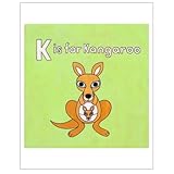 Matthew Porter Art Wall Decor Art Print, Alphabets, K is for Kangaroo
