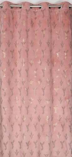 Image of Curtains 9 Feet Long for Living Room - Long Door 9ft Curtains Set 1 Pcs Panel, Velvet Blackout & Stylish Parda for Home Decor & Office Room Darkening | Pink Colour 9 feet (48 x 108 Inch) - 1 Pcs