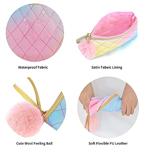 Reme Makeup Bag Toiletry Pouch Travel Cosmetic Storage Organizer (Pink) #TOP2