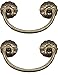 FUXXER® – 2 maniglie pieghevoli per mobili antichi, per cassapanche, armadi, cassettiere, design in ottone anticato, 95 x 41 mm, set da 2 pezzi