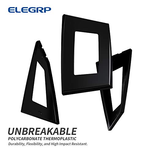 Plaque murale décorative sans vis noire lot de 10 ELEGRP taille standard - 5